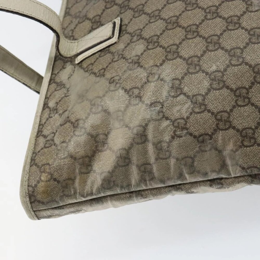 GUCCI GG Supreme Tote Bag PVC Beige 211137 Auth 156914 - Picture 10 of 16